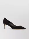 Jimmy Choo Suede Pointed Toe Kitten Heel Pumps