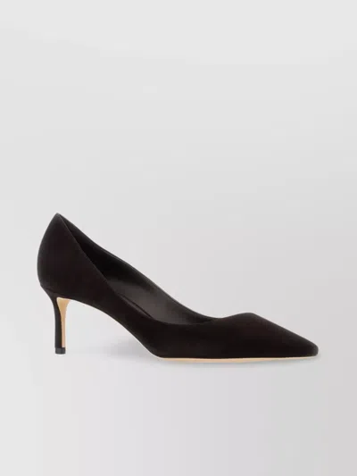 Jimmy Choo Suede Pointed Toe Kitten Heel Pumps