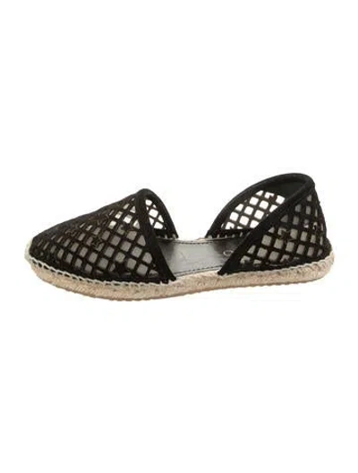 Pre-owned Jimmy Choo Suede Printed Espadrilles In Black