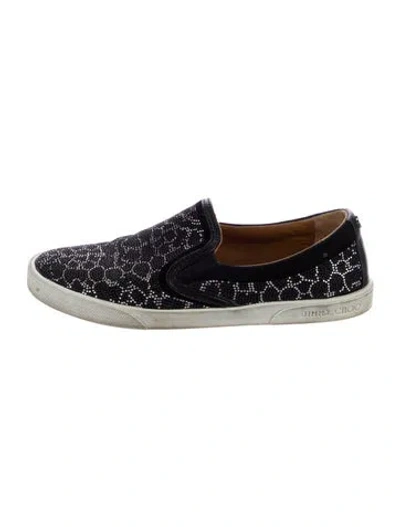 Pre-owned Jimmy Choo Suede Printed Sneakers In Multi