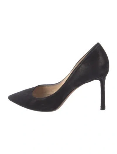 Pre-owned Jimmy Choo Suede Pumps In Black