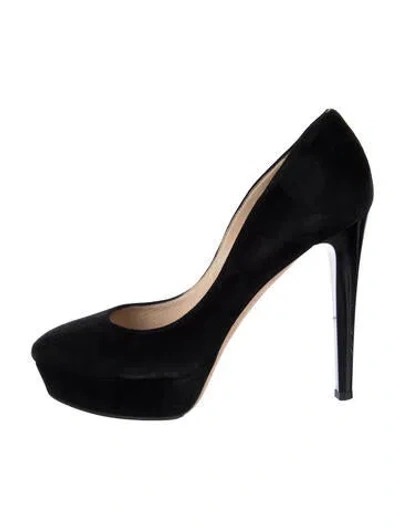 Pre-owned Jimmy Choo Suede Pumps In Black