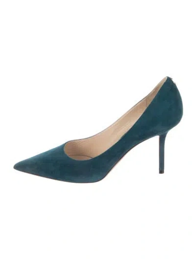 Pre-owned Jimmy Choo Suede Pumps In Blue