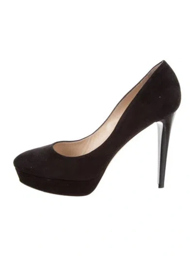 Pre-owned Jimmy Choo Suede Pumps In Brown