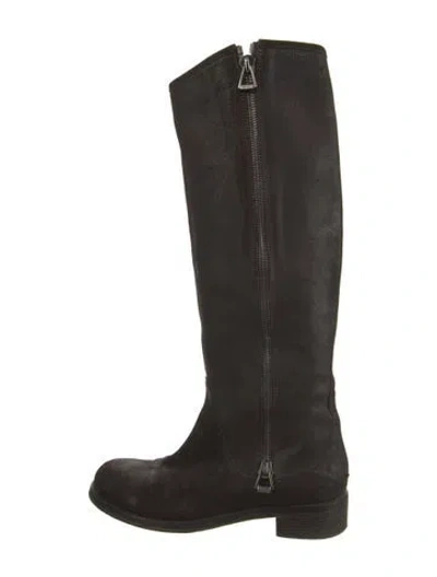 Pre-owned Jimmy Choo Suede Riding Boots In Brown