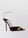 Jimmy Choo Saeda 100 Suede Leather Sand