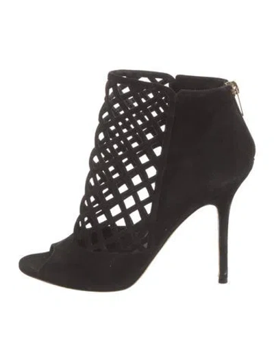 Pre-owned Jimmy Choo Suede Sandals In Black