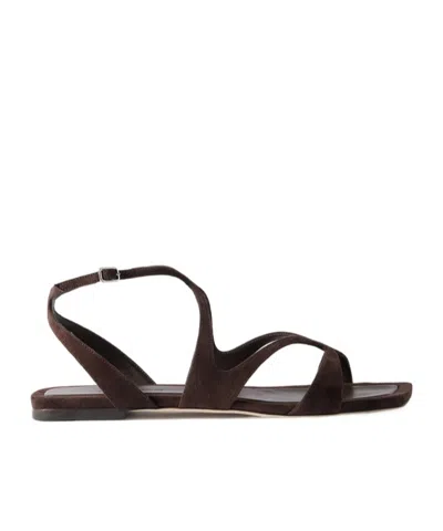 Jimmy Choo Suede Sandals In Brown