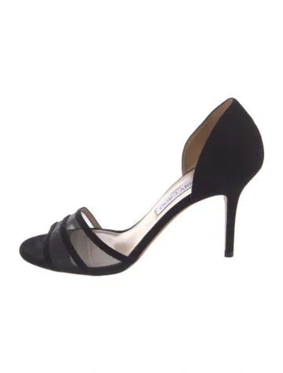 Pre-owned Jimmy Choo Suede Sandals In Black