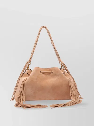 Jimmy Choo Suede Shoulder Bag Braided Handle