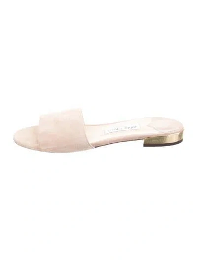 Pre-owned Jimmy Choo Suede Slides In Pink