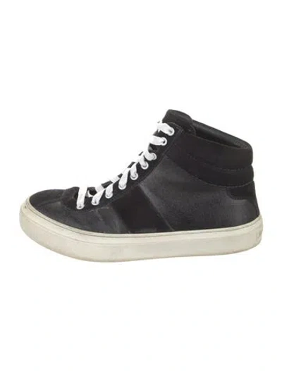 Pre-owned Jimmy Choo Suede Sneakers In Blue