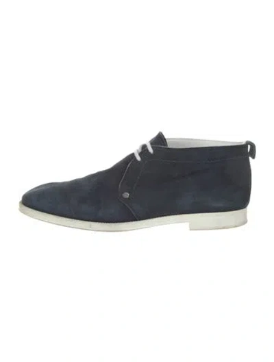 Pre-owned Jimmy Choo Suede Sneakers In Blue