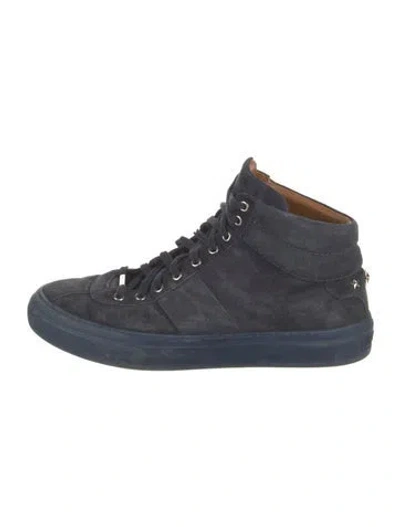 Pre-owned Jimmy Choo Suede Sneakers In Blue