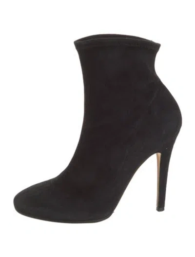 Pre-owned Jimmy Choo Suede Sock Boots In Black