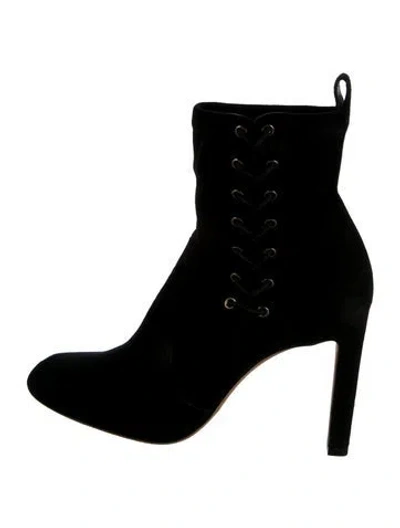 Pre-owned Jimmy Choo Suede Sock Boots In Black