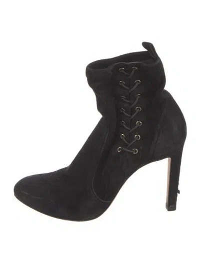 Pre-owned Jimmy Choo Suede Sock Boots In Black