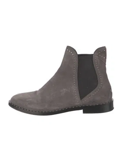 Pre-owned Jimmy Choo Suede Studded Accents Chelsea Boots In Multi