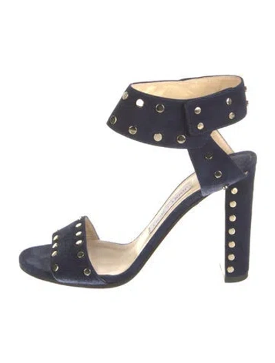 Pre-owned Jimmy Choo Suede Studded Accents Sandals