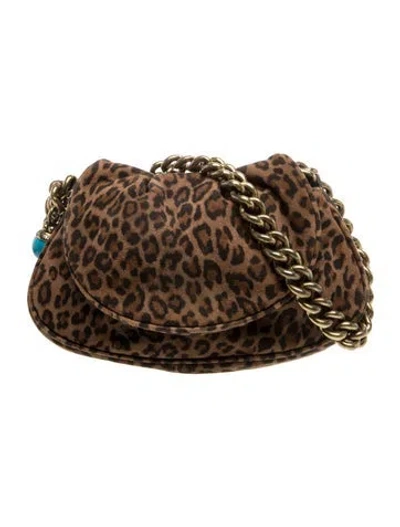 Pre-owned Jimmy Choo Suede Top Handle Bag In Brown