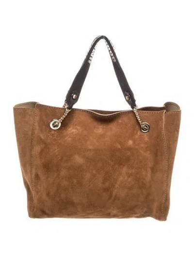 Pre-owned Jimmy Choo Suede Tote In Brown