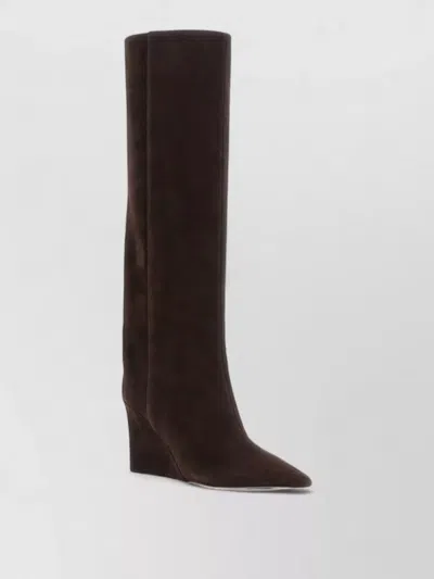 Jimmy Choo Suede Blake Boots With 8.5 Cm Heel In Brown