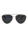 Jimmy Choo Womens Gold Jc4002b Pilot-frame Steel Sunglasses