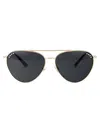 Jimmy Choo Womens Gold Jc4002b Pilot-frame Steel Sunglasses In Gray