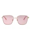Jimmy Choo Sonnenbrille Mit Eckigem Gestell In 3006/5 Pale Gold