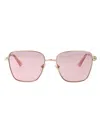 Jimmy Choo Sonnenbrille Mit Eckigem Gestell In 3006/5 Pale Gold