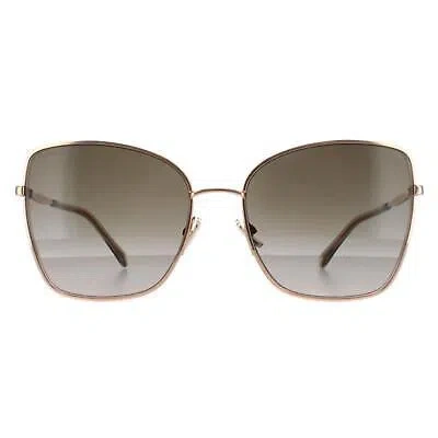 Pre-owned Jimmy Choo Sunglasses Alexis/s Ddb Ha Copper Gold Gray Gradient
