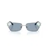 Jimmy Choo Woman Sunglass Jc4012 In Argento/azzurro