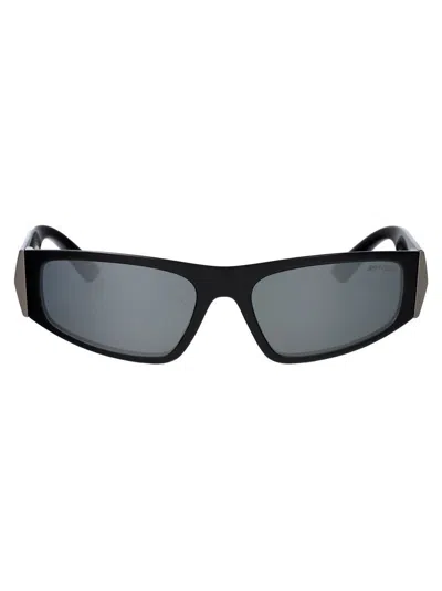 Jimmy Choo Oval Sunglasses 0 Jc6001 U 50596 G In Black