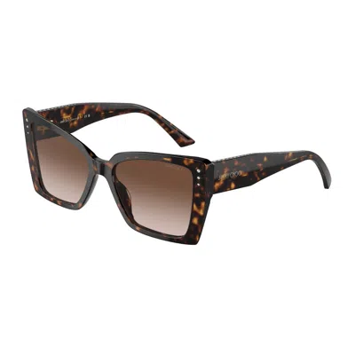 Jimmy Choo Womens Black Jc5012 Square-frame Tortoiseshell Acetate Sunglasses In Multi