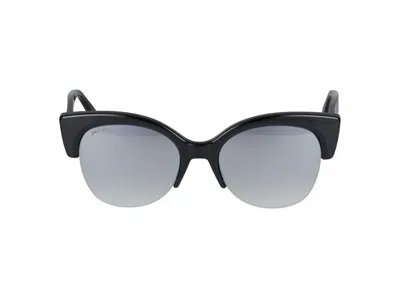Jimmy Choo Sunglasses In Black Glitter