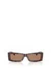 Jimmy Choo Lennon 54mm Polarized Rectangular Sunglasses In Brown