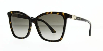 Pre-owned Jimmy Choo Sunglasses Cat Eye Ali/s 086/ha Havana Frames Brown Gradient Lens
