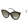 Jimmy Choo Sunglasses Cat Eye Full Rim, Black/gold Frame And Grey Gradient Gold Mirror Lens Vic/f/sk0807fq In Black