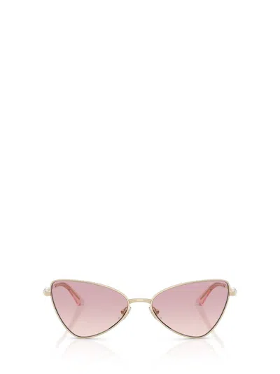 Jimmy Choo Sunglasses In Gold