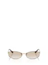 Jimmy Choo Elliptical Sunglasses In Gold