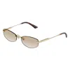 Jimmy Choo Elliptical Sunglasses In Gold