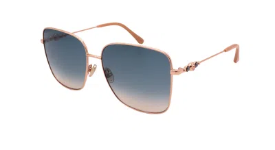 Jimmy Choo Sunglasses Hester/s-bku-59-15-145 Non-polarized In Blue