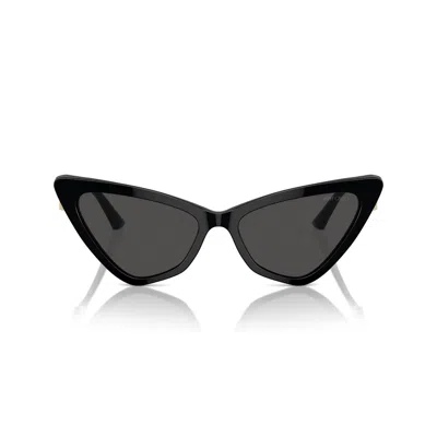 Jimmy Choo Jc Logo Acetate Cat-eye Sunglasses In Black