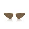Jimmy Choo Womens Gold Jc4001b Cat-eye Metal Sunglasses In Oro/marrone