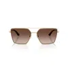 Jimmy Choo Joss 58mm Gradient Square Sunglasses In Gold