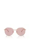 Jimmy Choo Geometric Frame Sunglasses Sunglasses In Pink