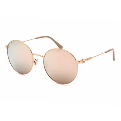 Jimmy Choo Sunglasses Round Full Rim, Palladium Frame And Grey Gradient Lens Kat/g/sk00109o In Brown