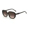 Jimmy Choo Sunglasses Square Full Rim, Havana Frame And Brown Gradient Lens In Brown