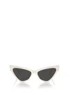 Jimmy Choo Logo Sunglasses In White