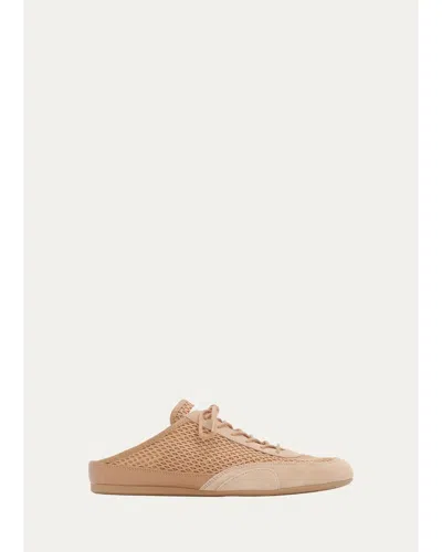 Jimmy Choo Sunny Diamond Mesh Slip-on Sneakers In Brown